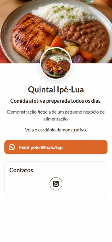 Microsite de Alimentação
