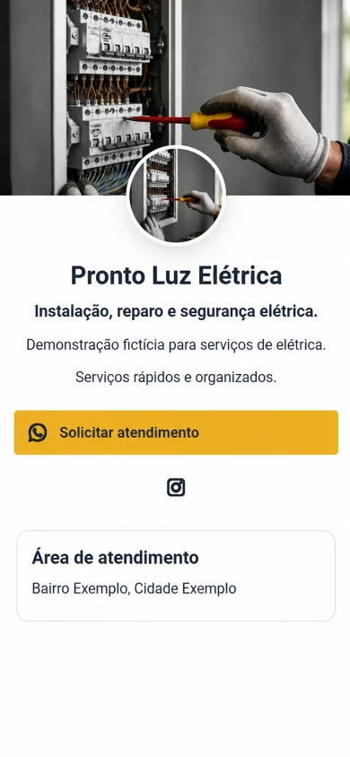Microsite de Serviços